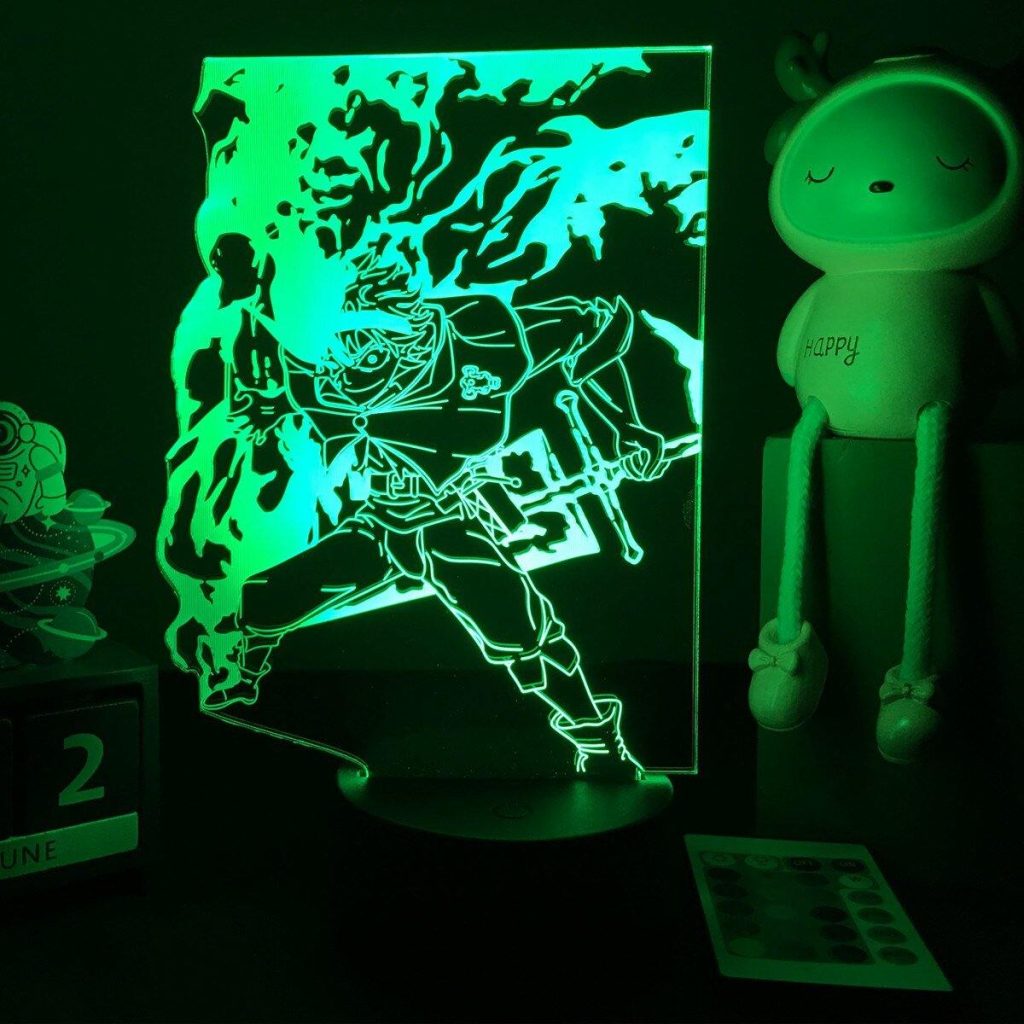 3D LED Lamp Anime Black Clover Night Light Asta Figure RGB Colorful Bedside Lamp for Kids 1 - Anime Gifts Store