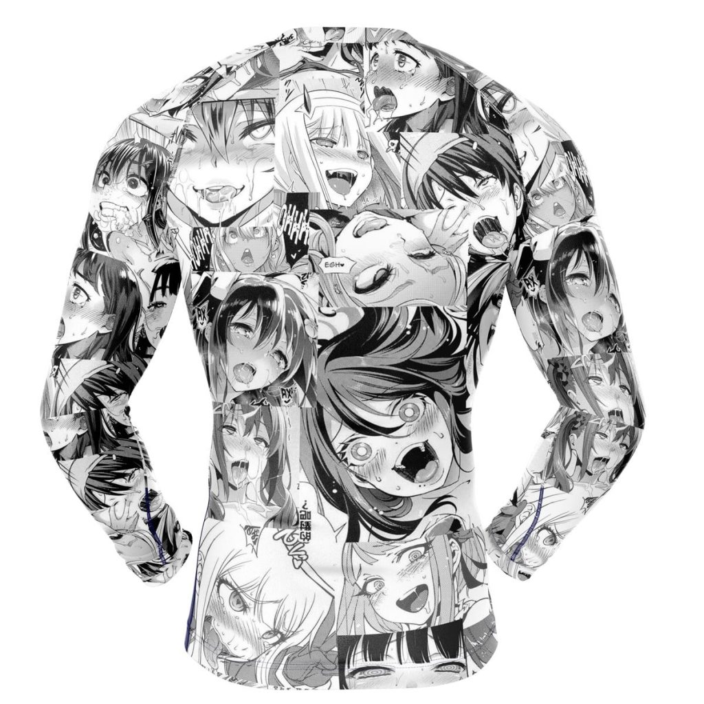 Ahegao Compression Shirt Rash Guard back - Anime Gifts Store