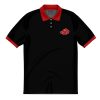 Akatsuki AOP Premium Polo Shirt FRONT Mockup - Anime Gifts Store