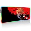 Anime Mouse Pad Rgb Hunter X Hunter Laptop Accessories Gaming Mousepad Gamer Keyboard Mat Deskmat Desk 11 - Anime Gifts Store