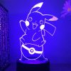 Anime Pokemon Lamp Figure Pikachu Psyduck Lucario Eevee 3D Led Night Light Child Gift Color Changing 14 - Anime Gifts Store