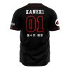 Anteiku Kaneki Tokyo Ghoul AOP Baseball Jersey AOP Baseball Jersey BACK Mockup - Anime Gifts Store