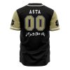 Asta Black Bulls Black Clover AOP Baseball Jersey AOP Baseball Jersey BACK Mockup - Anime Gifts Store