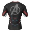 Avengers Short Sleeve Rash Guard back 2 - Anime Gifts Store