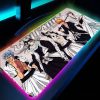 BLEACH Large RGB Mouse Pad Gaming Mousepads LED Mouse Mat Gamer Desk Mats Rubber Table Rug 4 - Anime Gifts Store