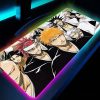 BLEACH Large RGB Mouse Pad Gaming Mousepads LED Mouse Mat Gamer Desk Mats Rubber Table Rug 9 - Anime Gifts Store