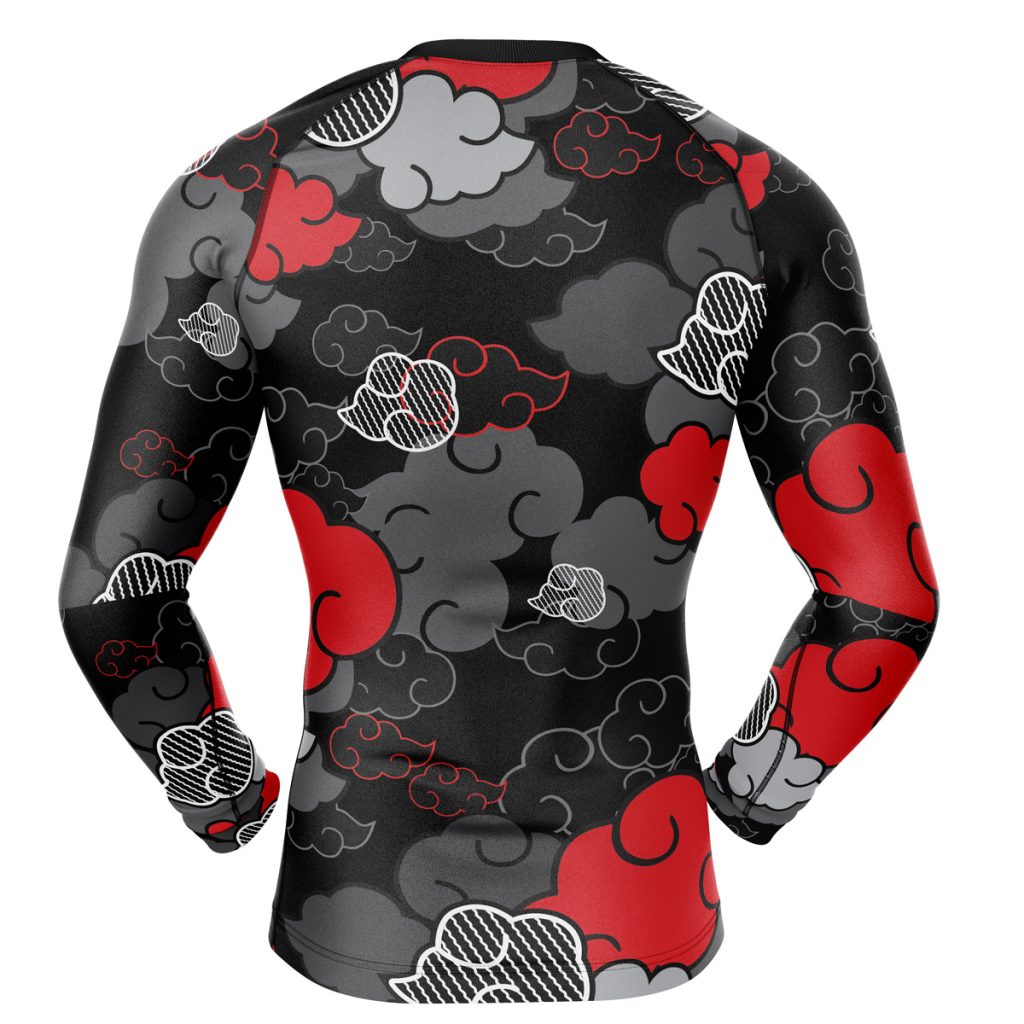 Black Aloha Akatsuki Compression Shirt Rash Guard back - Anime Gifts Store