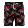 Black Aloha Akatsuki Hawaiian Shorts FRONT Mockup Knot - Anime Gifts Store