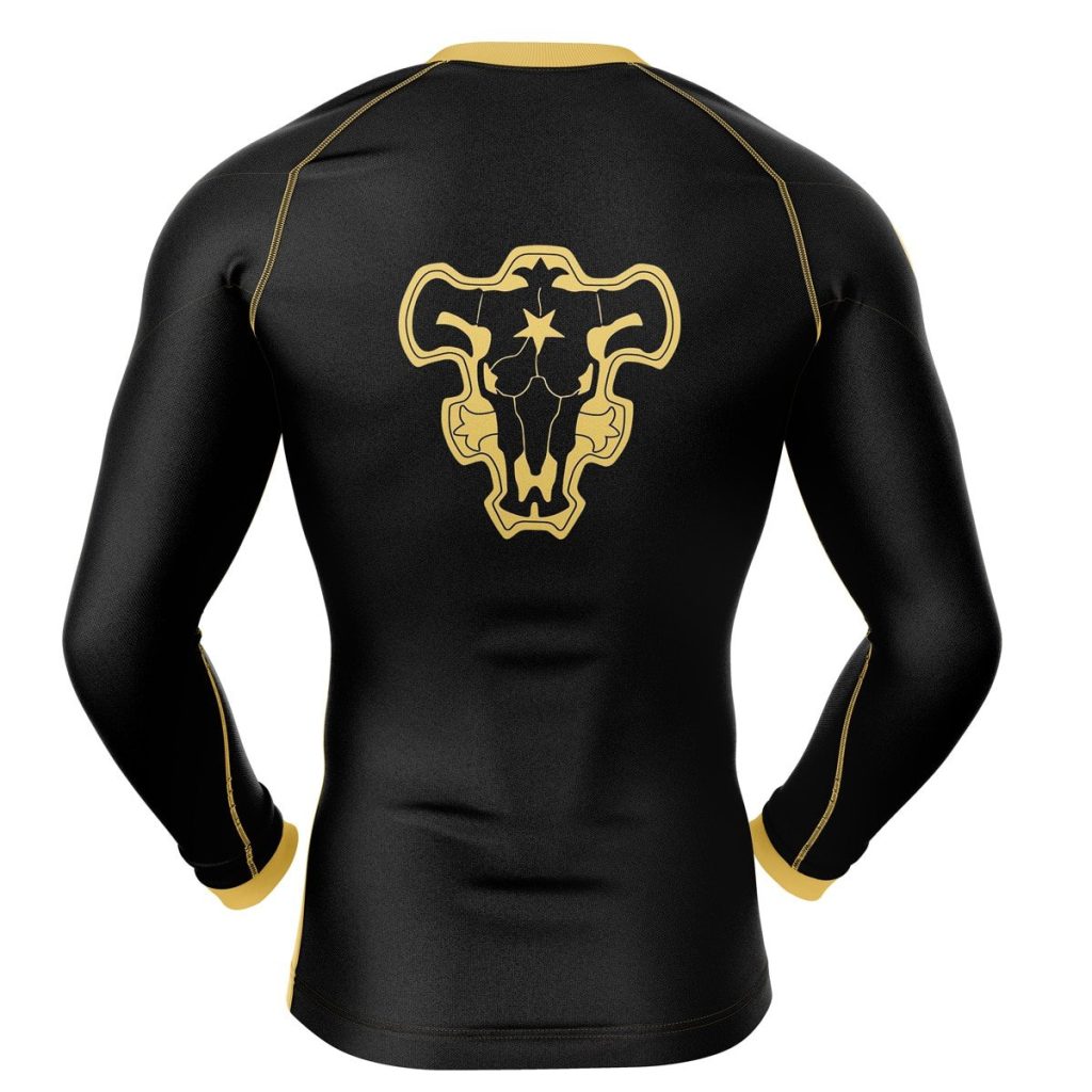 Black Bulls Compression Shirt Rash Guard back - Anime Gifts Store