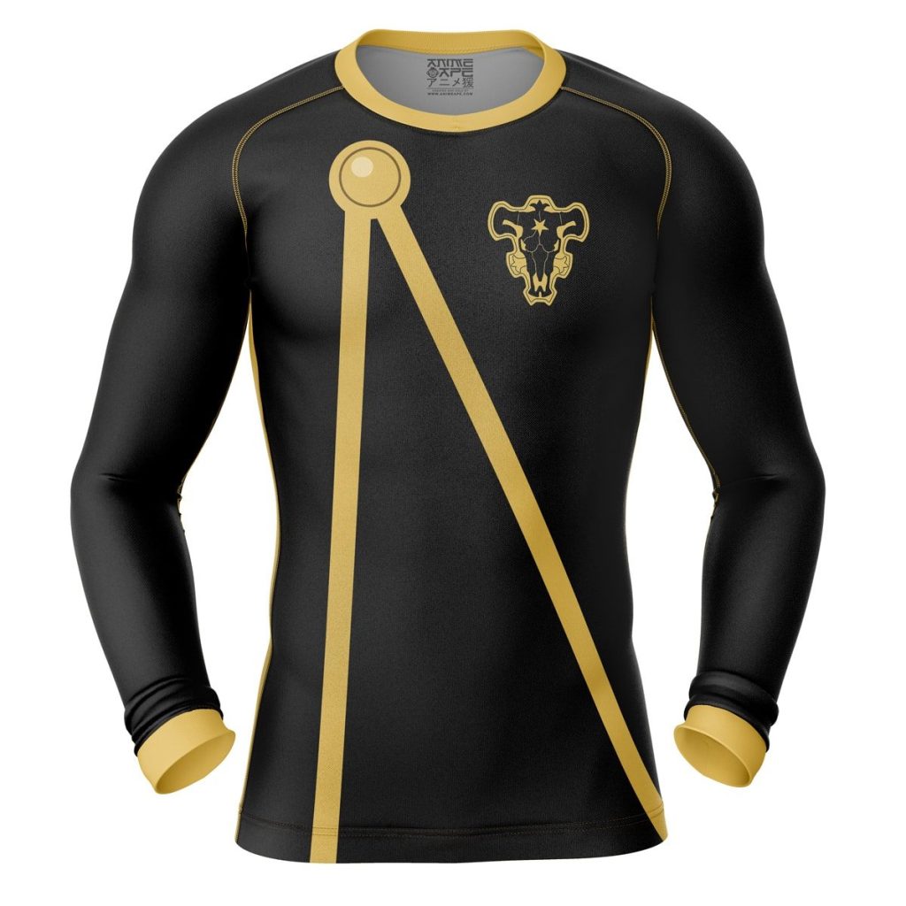 Black Bulls Compression Shirt Rash Guard front - Anime Gifts Store