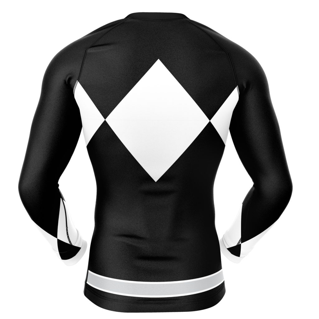 Black Ranger Compression Shirt Rash Guard back 1 - Anime Gifts Store