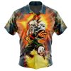 Blazing Bakugo My Hero Academia Short Sleeve Hawaiian Shirt FRONT Mockup - Anime Gifts Store