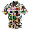 Block Faces Minecraft Short Sleeve Hawaiian Shirt FRONT Mockup - Anime Gifts Store