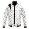 Bruno Bucciarati Pattern JBA Varsity Jacket FRONT Mockup - Anime Gifts Store