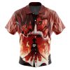 Burning Attack on Titan Short Sleeve Hawaiian Shirt FRONT Mockup - Anime Gifts Store