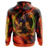 Burning Gundam AOP Hoodie 3D BACK Mockup - Anime Gifts Store