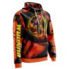 Burning Gundam AOP Hoodie 3D RIGHT Mockup - Anime Gifts Store