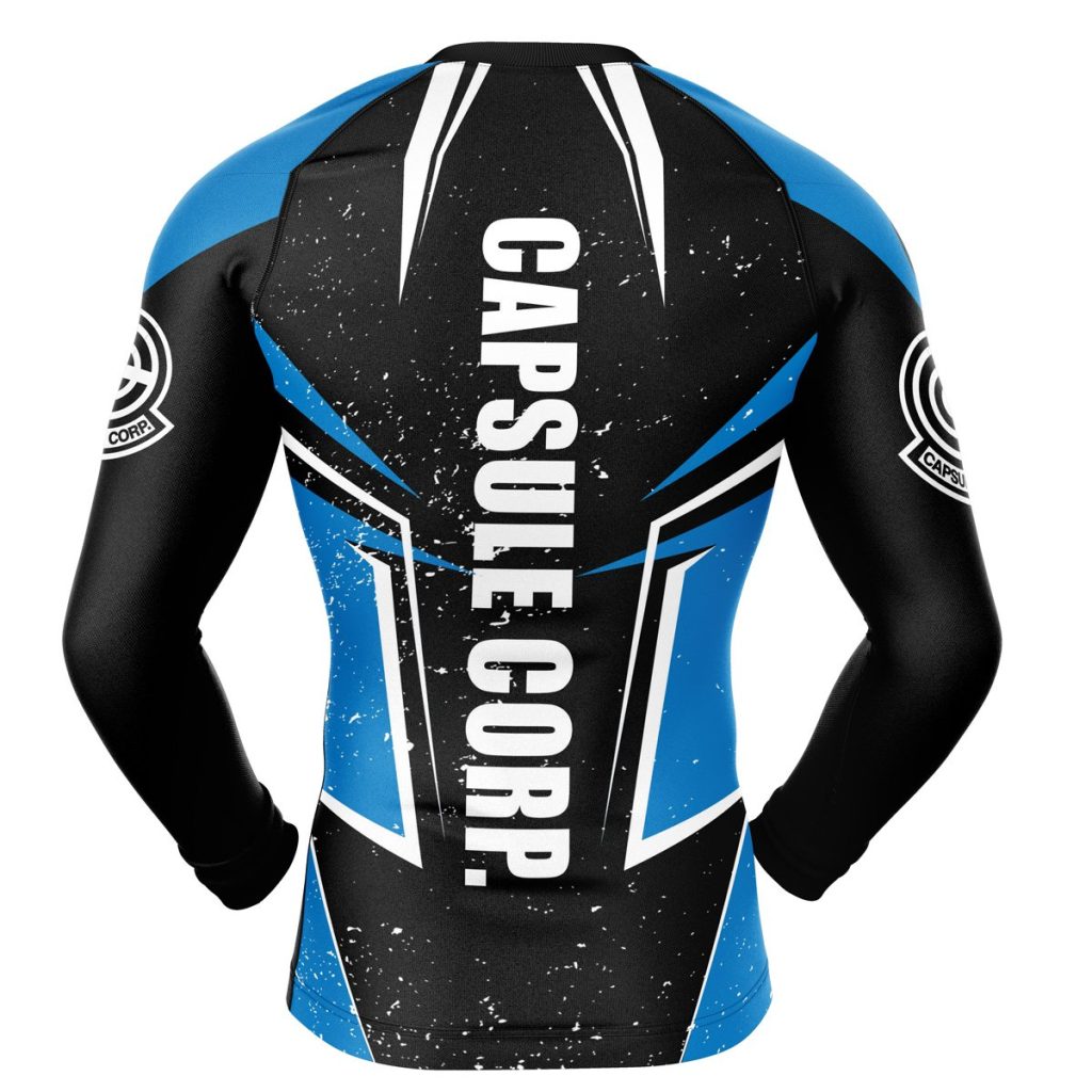 Capsule Corp Compression Shirt Rash Guard back - Anime Gifts Store