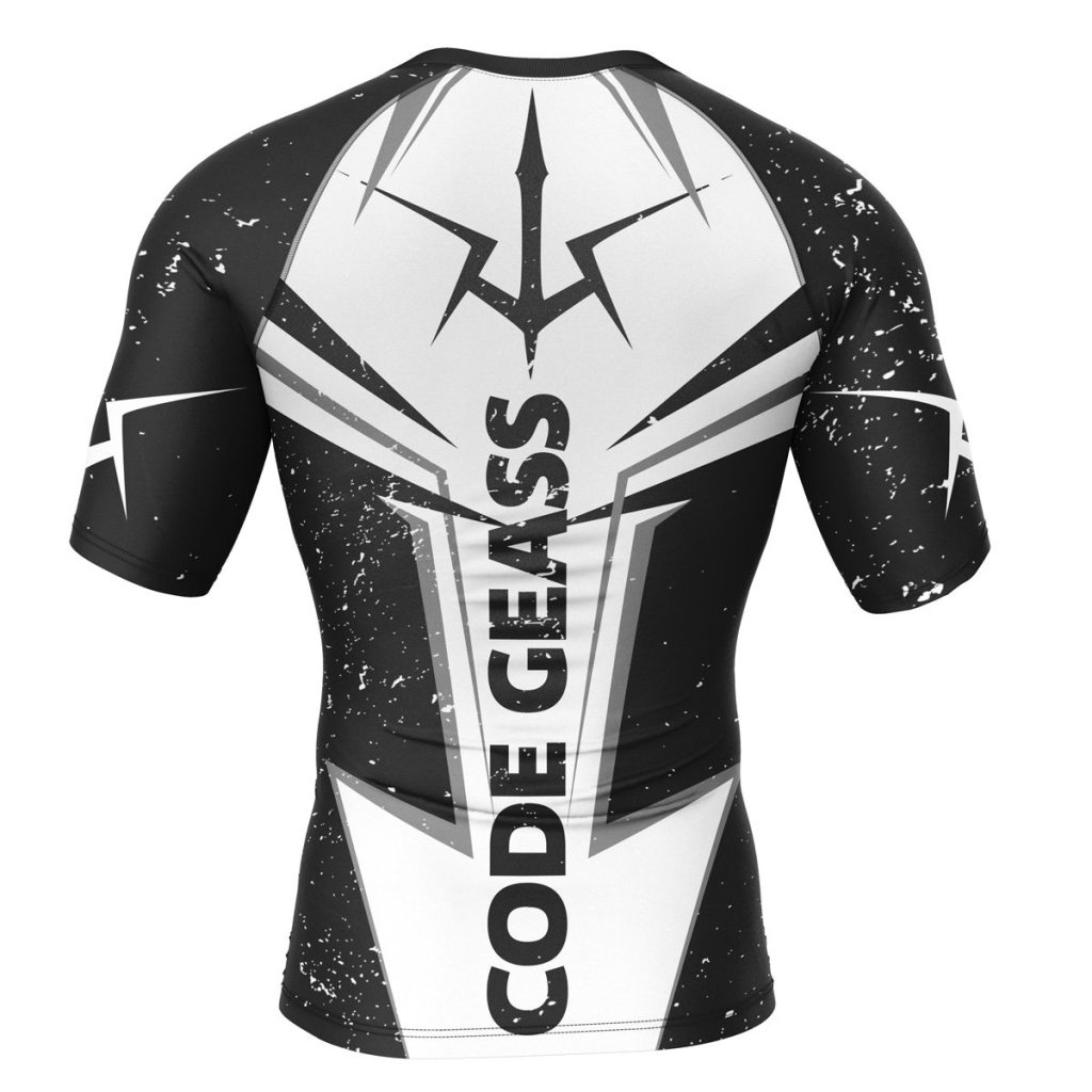 Code Geass Short Sleeve Rash Guard back - Anime Gifts Store