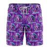 Cosmic Mewtwo Pokemon Hawaiian Shorts FRONT Mockup Knot - Anime Gifts Store