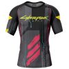 Cyber Punk Short Sleeve Rash Guard front - Anime Gifts Store