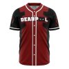 Deadpool Marvel AOP Baseball Jersey FRONT Mockup 1 - Anime Gifts Store