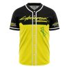 Edgerunners V2 Cyberpunk 2077 AOP Baseball Jersey FRONT Mockup - Anime Gifts Store