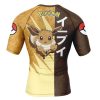 Eevee Attack P Rashguards Short Sleeve BACK Mockup - Anime Gifts Store