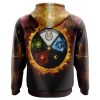 Elements of Magic the Gathering AOP Hoodie 3D BACK Mockup - Anime Gifts Store