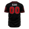 Elric FMA AOP Baseball Jersey AOP Baseball Jersey BACK Mockup - Anime Gifts Store