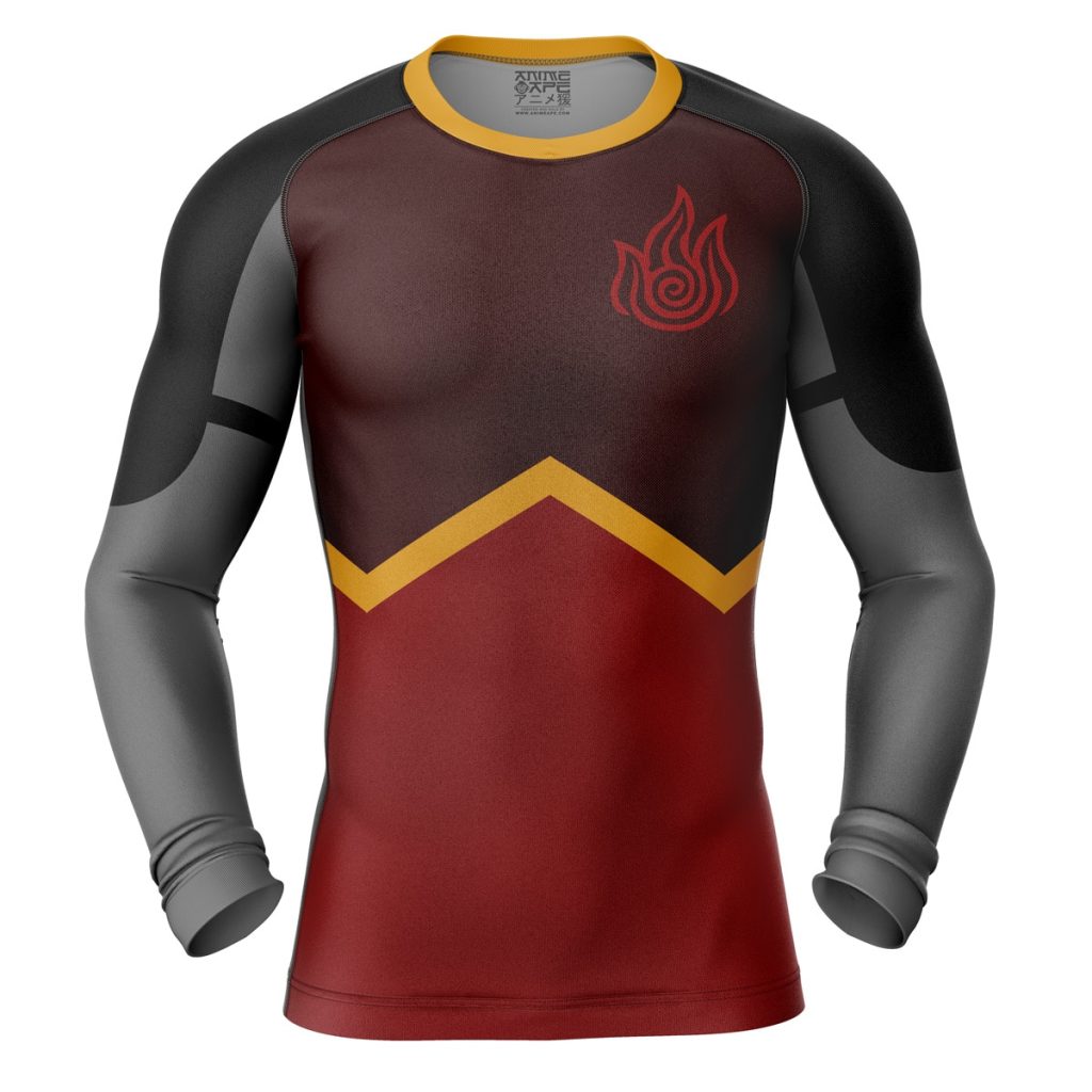 Firebender Compression Shirt Rash Guard front - Anime Gifts Store