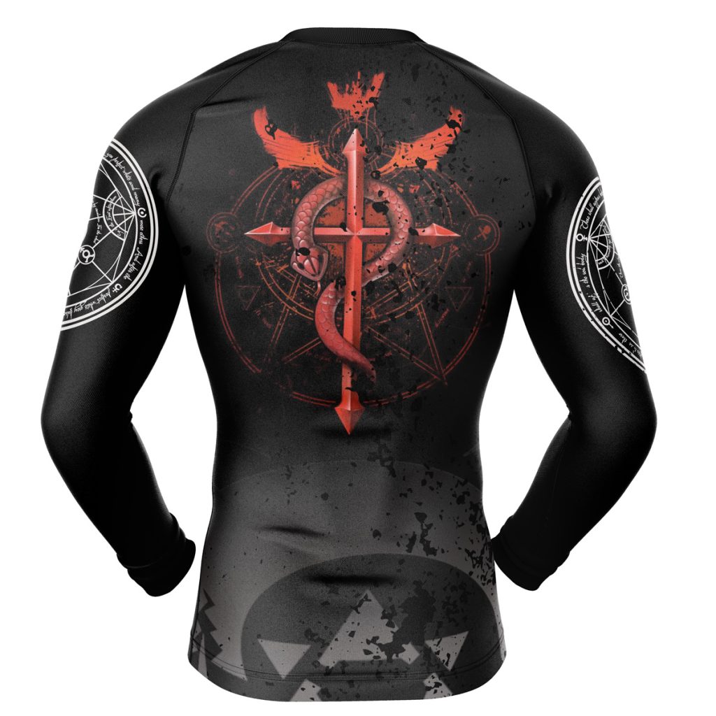 Full metal alchemist Compression Shirt Rash Guard back 1 - Anime Gifts Store