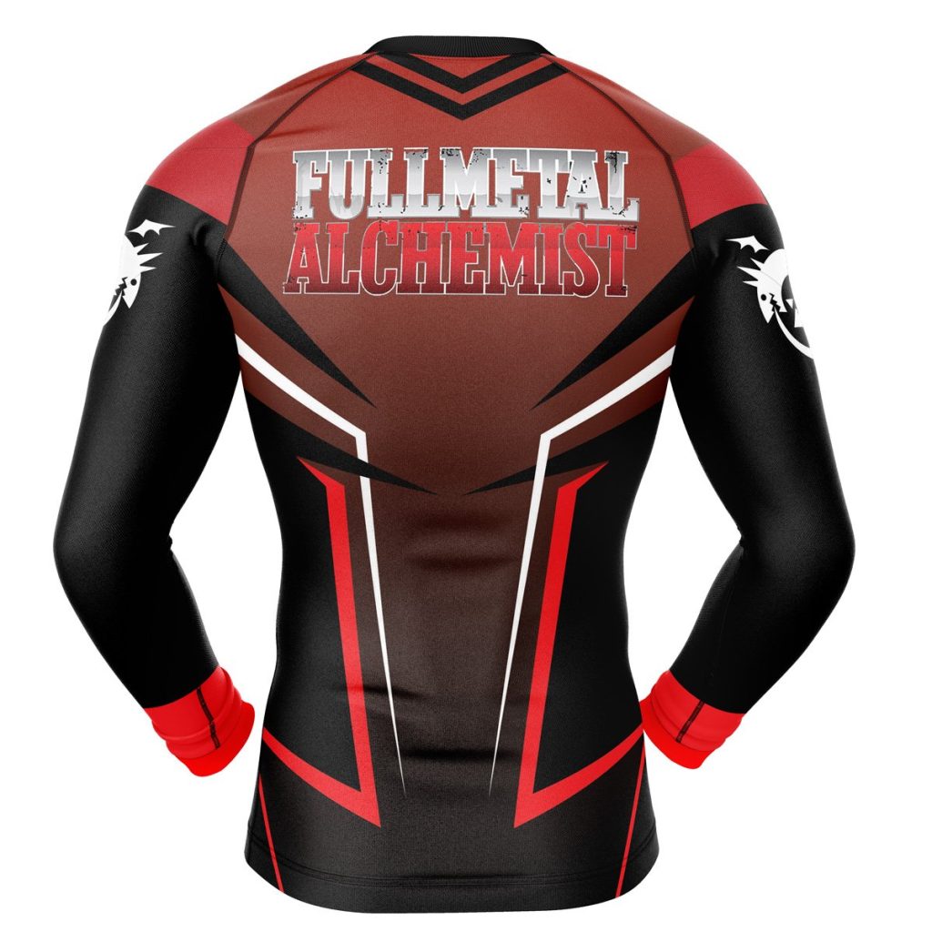 Full metal alchemist Compression Shirt Rash Guard back - Anime Gifts Store