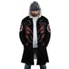 Genji Oni Mask Overwatch AOP Hooded Cloak Coat FRONT Mockup - Anime Gifts Store