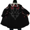 Genji Oni Mask Overwatch AOP Hooded Cloak Coat NO HOOD Mockup - Anime Gifts Store