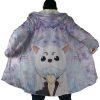 Gintoki and Sadaharu Gintama AOP Hooded Cloak Coat NO HOOD Mockup - Anime Gifts Store