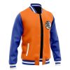 Goku Pattern DBZ Varsity Jacket F LEFT Mockup - Anime Gifts Store