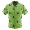 Green Pattern Saitama OPM Short Sleeve Hawaiian Shirt FRONT Mockup - Anime Gifts Store