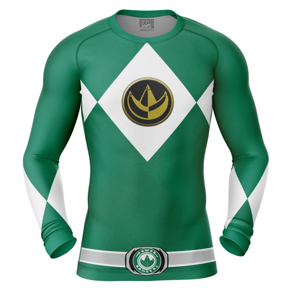 Green Ranger Compression Shirt Rash Guard front 1 - Anime Gifts Store