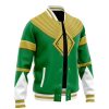 Green Ranger MMPR Varsity Jacket F LEFT Mockup 1 - Anime Gifts Store