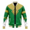 Green Ranger MMPR Varsity Jacket FRONT Mockup - Anime Gifts Store