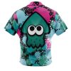 Green Squid Aloha Splatoon Short Sleeve Hawaiian Shirt BACK Mockup - Anime Gifts Store