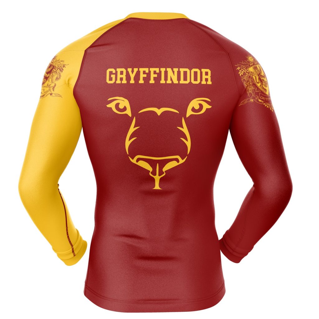 Gryffindor Compression Shirt Rash Guard back 1 - Anime Gifts Store