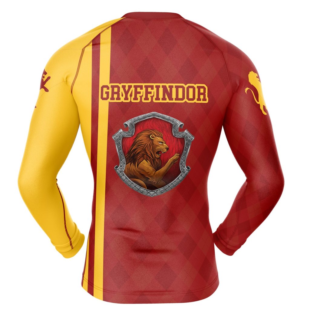 Gryffindor Compression Shirt Rash Guard back - Anime Gifts Store