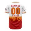 Hashira Kyojuro Rengoku DS AOP Baseball Jersey AOP Baseball Jersey BACK Mockup - Anime Gifts Store