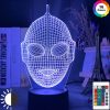 Japanese TV Show Cool Ultraman Head Hologram 3d Illusion Night Light Led Color Changing Kids Bedroom - Anime Gifts Store