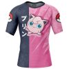 Jigglypuff Attack P Rashguards Short Sleeve FRONT Mockup - Anime Gifts Store