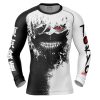 Ken Kaneki TG Rashguards Long Sleeve FRONT Mockup - Anime Gifts Store