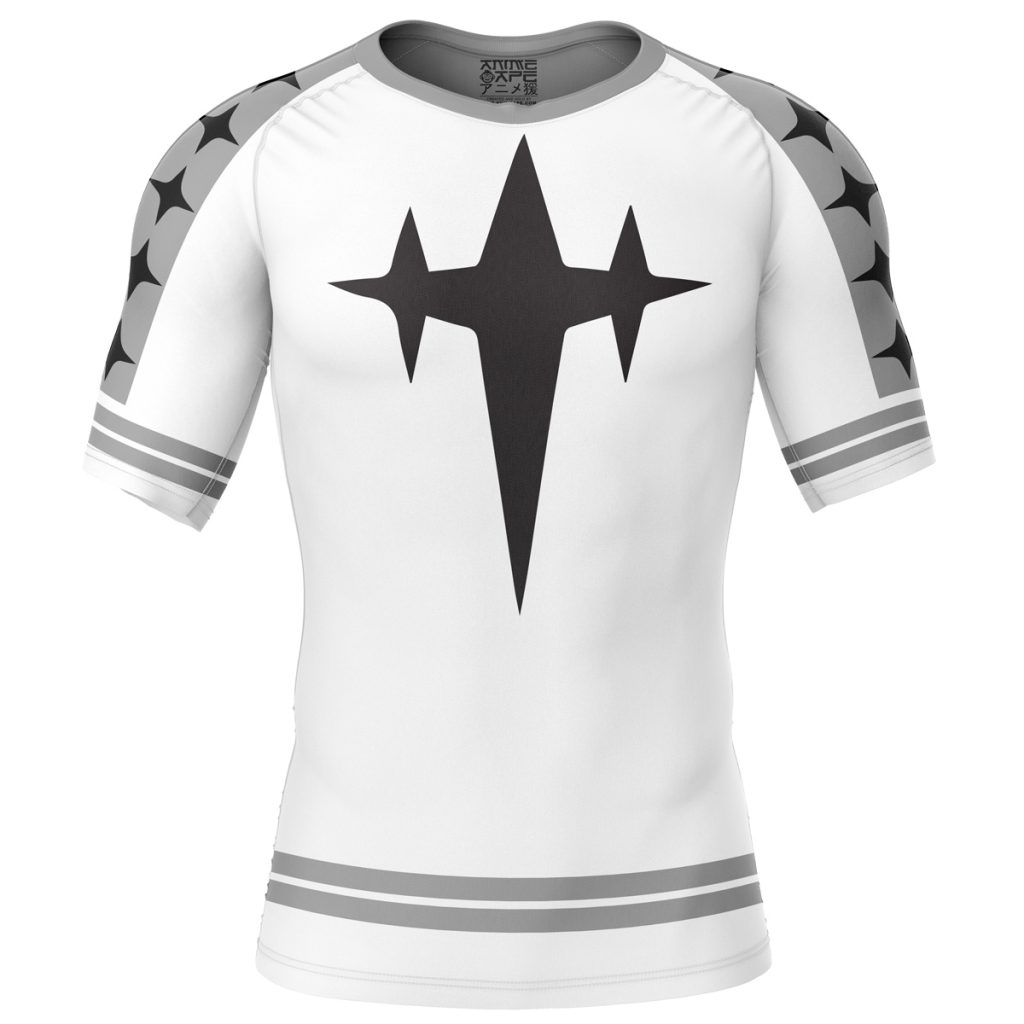 Kill la kill 3 star Goku uniform Short Sleeve Rash Guard front - Anime Gifts Store