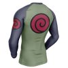 Konohagakure Jounin Uniform Naruto Rashguards Long Sleeve B SIDE Mockup - Anime Gifts Store